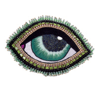 Broche OEil Céleste Verte, Large