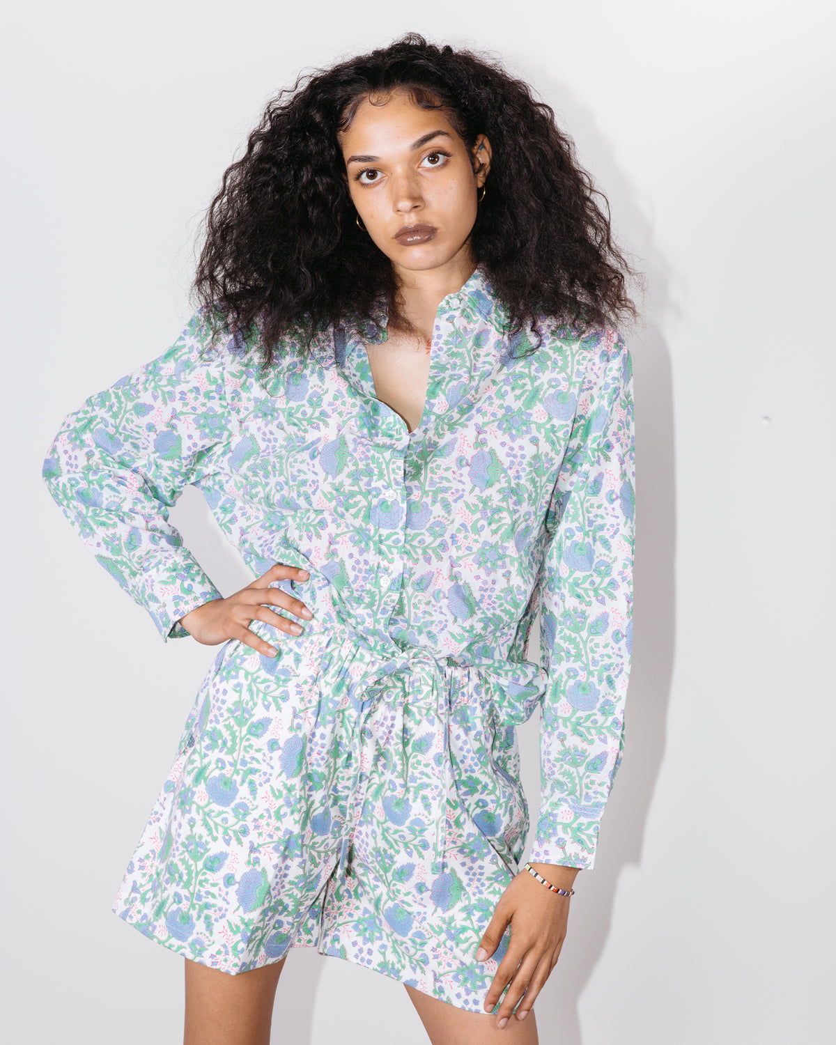 Unisex Shorts in Violet & Mint