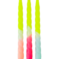 Dip Dye Twisted Candles Ice Cream Yellow