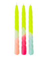 Dip Dye Twisted Candles Ice Cream Yellow