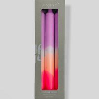 Dip Dye Neon Candles Plum Mousse