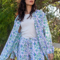 Unisex Shorts in Violet & Mint