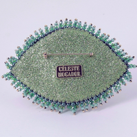 Broche OEil Céleste Verte, Large