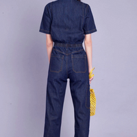 Danny Short Sleeve Boilersuit Raw Denim