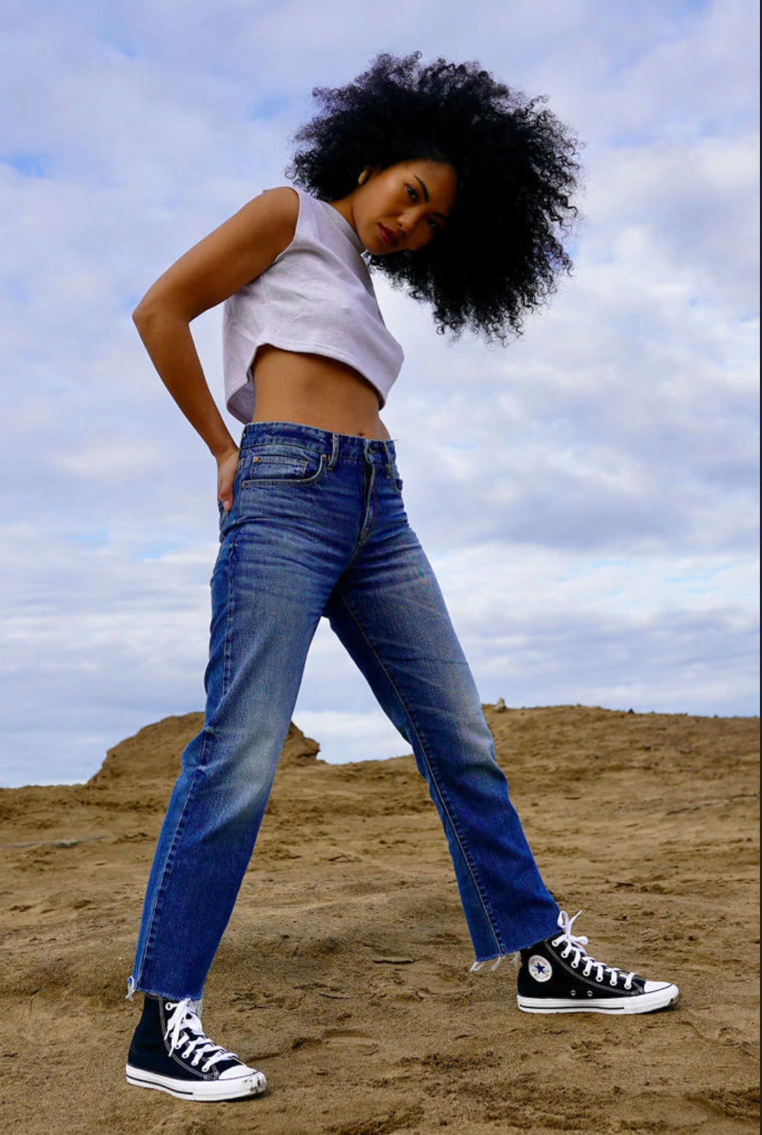 Rebel High Rise Straight in Mabel Wash