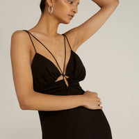 Ring Out Slip Dress Black