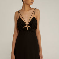 Ring Out Slip Dress Black