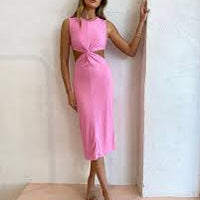 Once Around Tank Dress Pop Pink