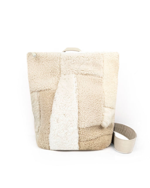 Beige Shapes Patchwork Sling Bag