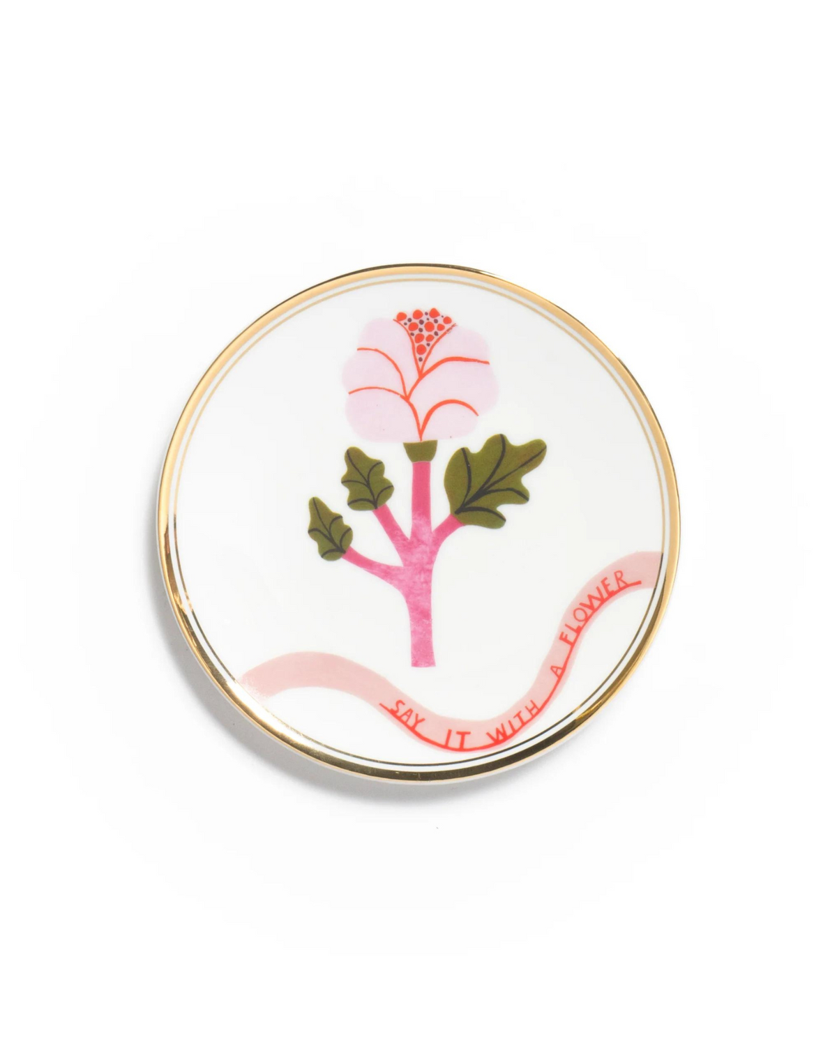 Say it with a Flower Plate - Pink