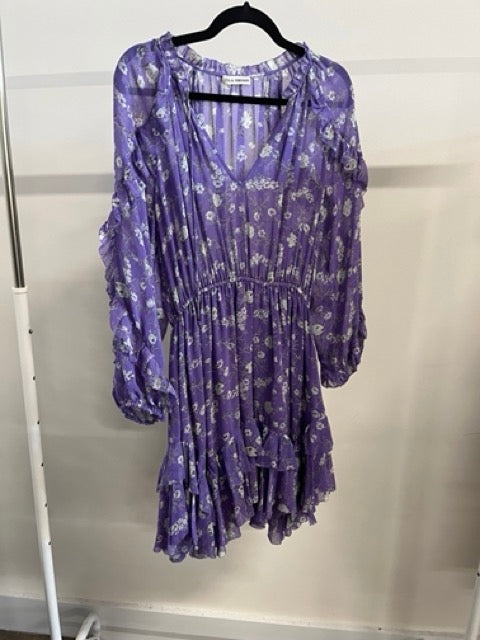 Ulla Johnson Lavender Patterned Mini Dress - size M