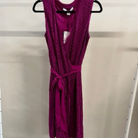 DVF Burgundy Purple Lace Wrap Short Dress - size M