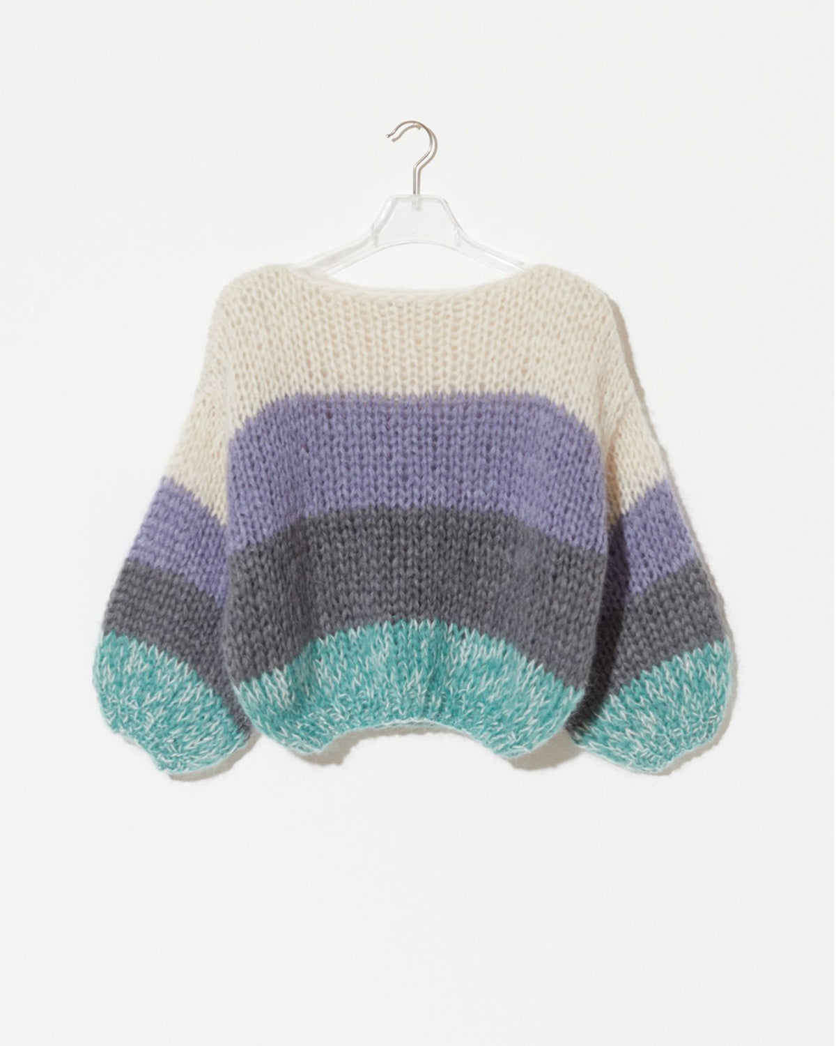 Mohair Big Sweater - color block