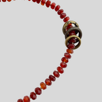 Carnelian Necklace with Antique Wollo Rings