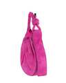Ina Mini Crossbody Suede Ruched Fushsia