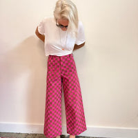 Disco Pants in Magenta & Wine